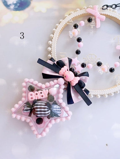 Star Bowknot and Bead Decora Necklace