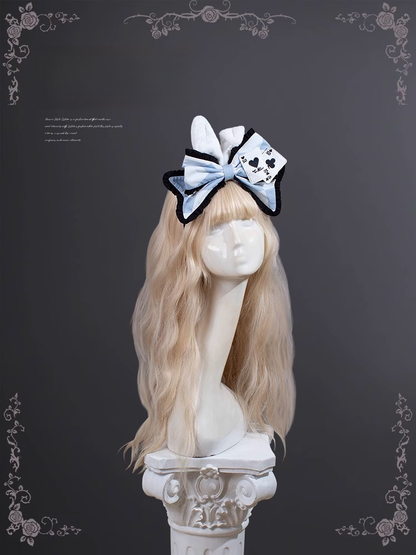 Alice im Wunderland Vibes Hasenohren KC Blue Diamond Big Bow