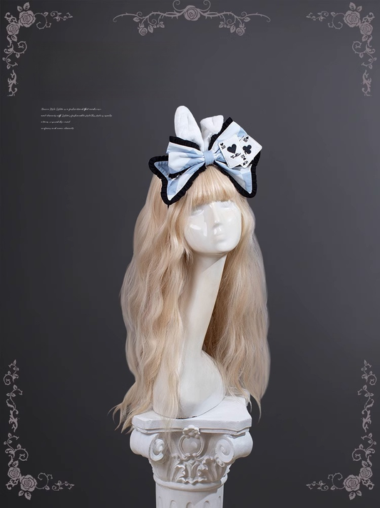 Alice im Wunderland Vibes Hasenohren KC Blue Diamond Big Bow