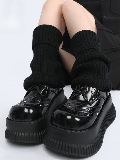 Lace-Up - Platform Details Shoes Design Bittersweet Black Studded
