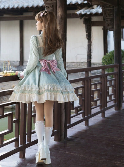 Girly Dress Bow Chinese Sweet