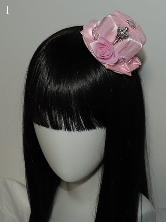 Bowknot Floral/ 3 Decorated Hat Mini And Crown Design Rhinestone Options