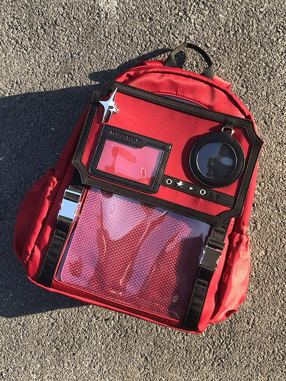 ブラック＆レッドスターの大容量イタバックパック