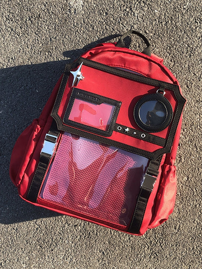 ブラック＆レッドスターの大容量イタバックパック