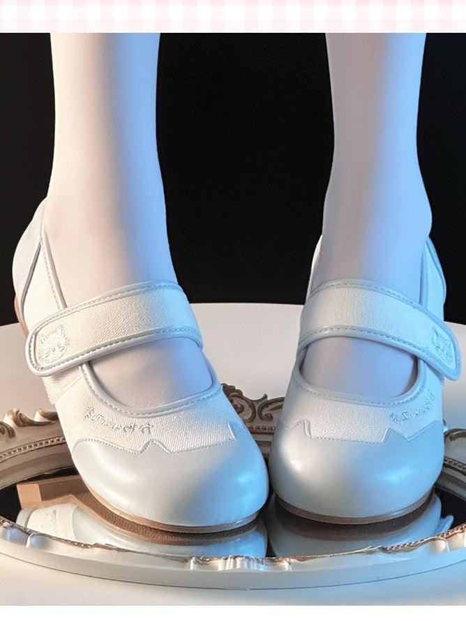 Toe Mary Süße Flats Runde Ohren Katze – Blue Jane