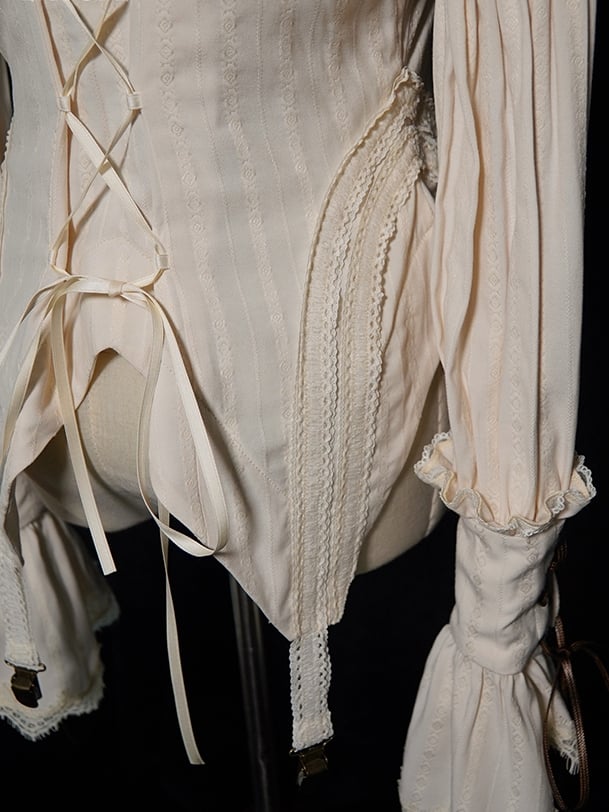 Ärmel Bluse Rüschen Beige Keule Ausschnitt