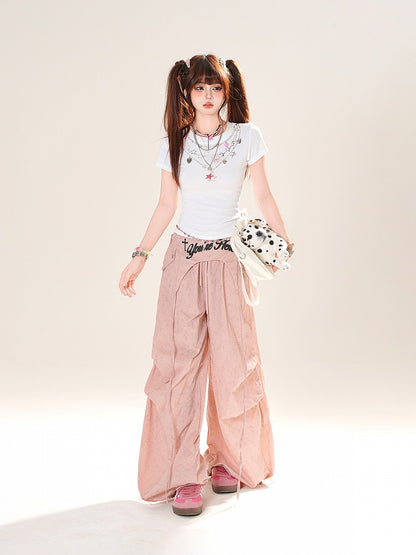 T-Shirt White Round Neck Star Necklace Print