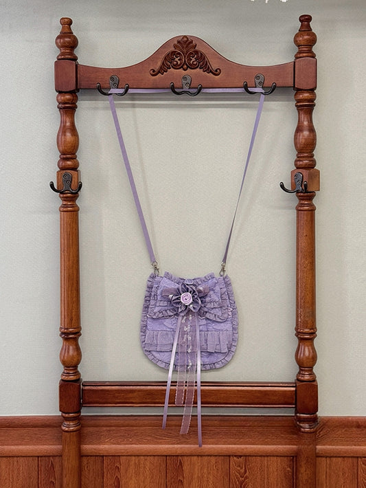 Crossbody Purple Bag Beige Red / Black