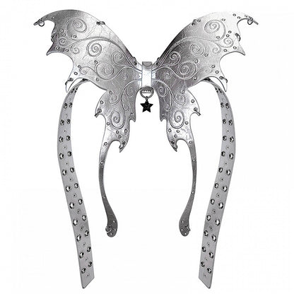 Punk Black/Silver Butterfly Waist Belt