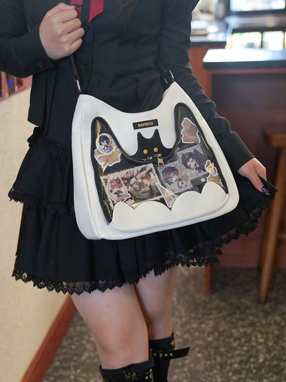 Design White Crossbody Bat Bag Ita