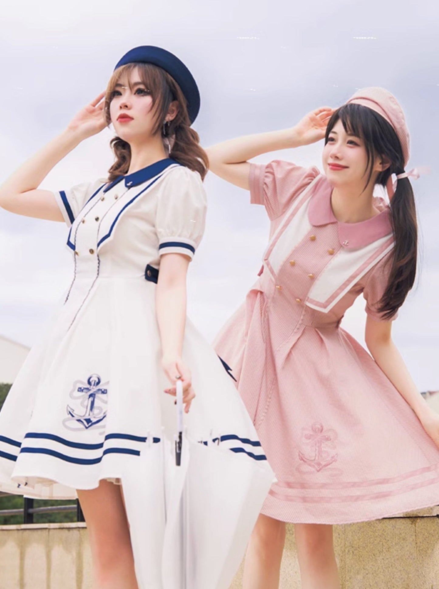 Summer Dress Kula Summer Striped Dress Navy + Elegant