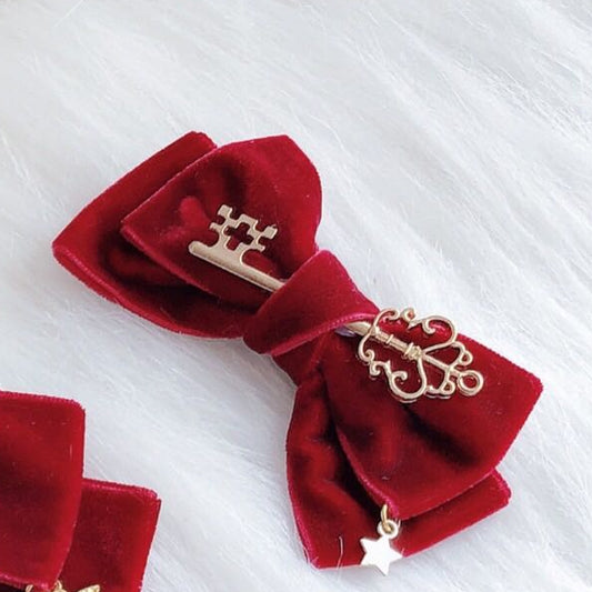 Verzierter Charm Key Vibes Little Riding Haarspange Bowknot Star Red Hood