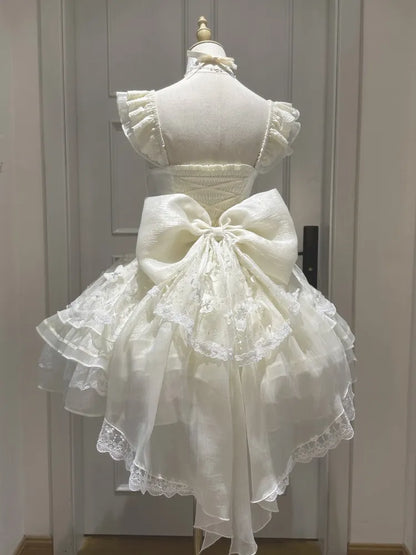 Beige Details 92CM Princess Clearance-Size Jumper Lace-up Dress for Full Skirt Set Sequins Bust XL Butterfly