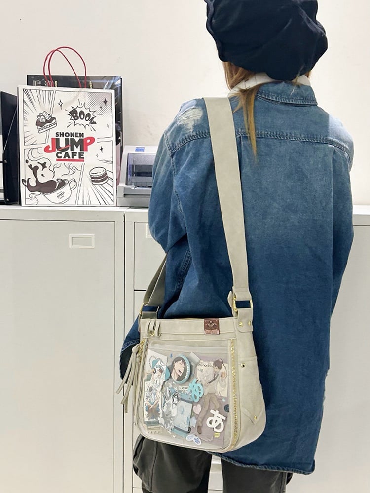 Gray Wasteland Punk Large Volume Ita Bag