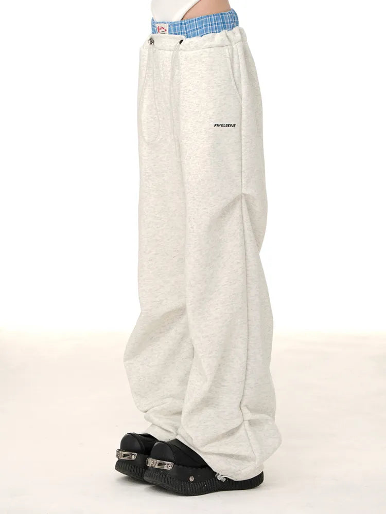 Blokette Pants Core Blue Waistband Gray/Dark Light Plaid