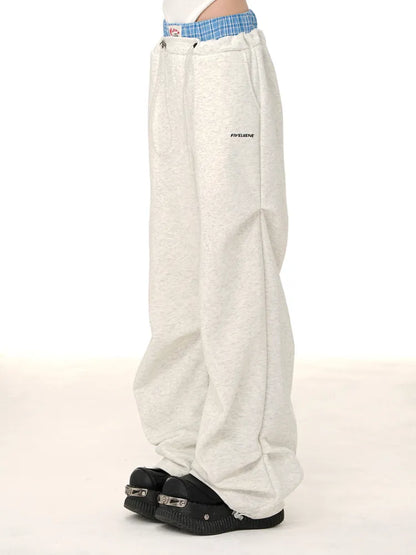 Blokette Pants Core Blue Waistband Gray/Dark Light Plaid