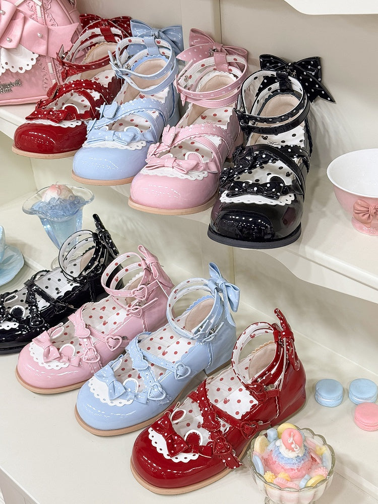 Blue Jane Lolita / Schuhe Schwarz Rot Pink Sweet Mary