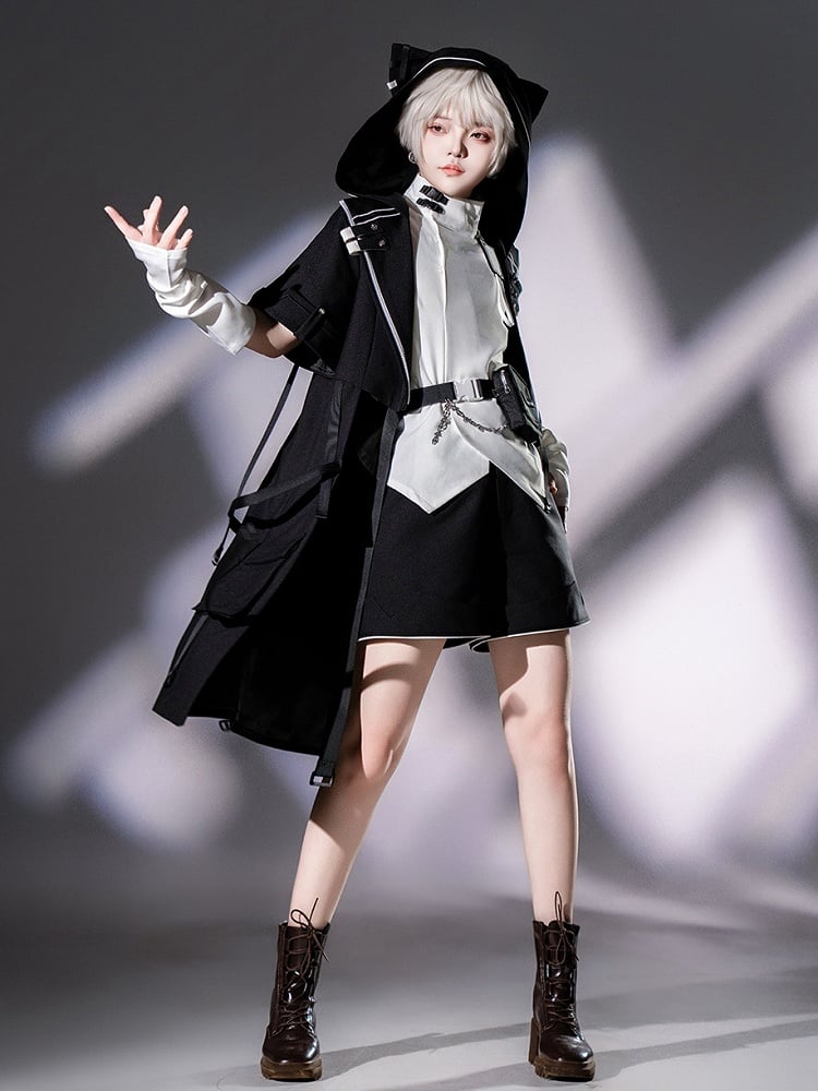 Black Ouji Shorts Techwear Lolita Cyberpunk Urban
