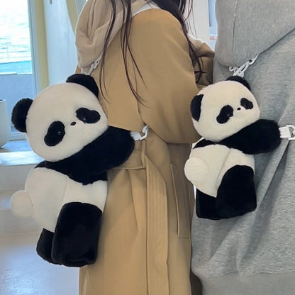 Cute Giant Panda Black and White Plush Backpack/Crossbody