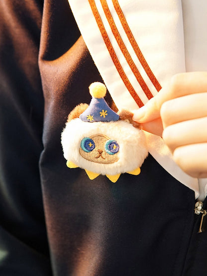 Cute Kitty-shaped Plush Brooch