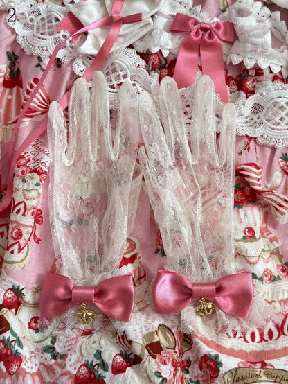 Crown/Heart Bowknot Lace Gloves Options Charm 16