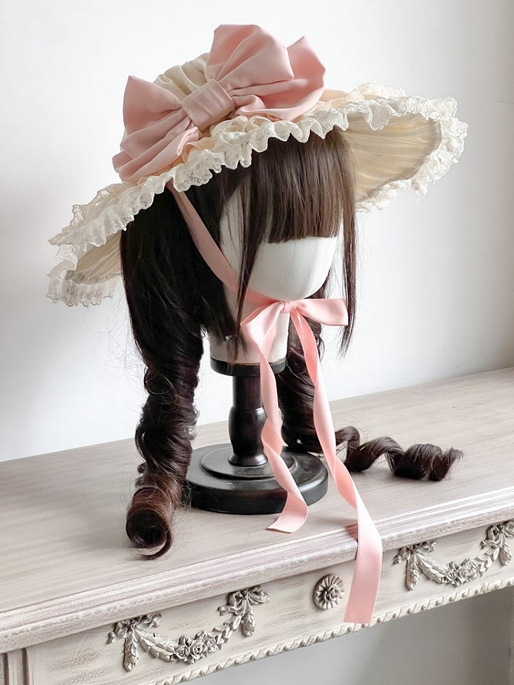 Lolita Hat Bowknots Lace and – Trimmings Options Adorned with Color 4 Sweet