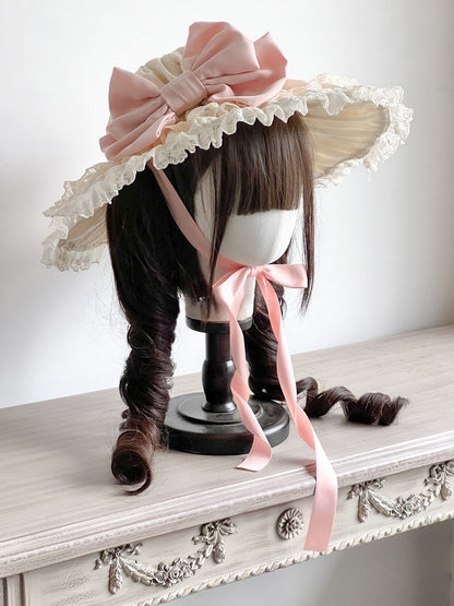Lolita Hat Bowknots Lace and – Trimmings Options Adorned with Color 4 Sweet