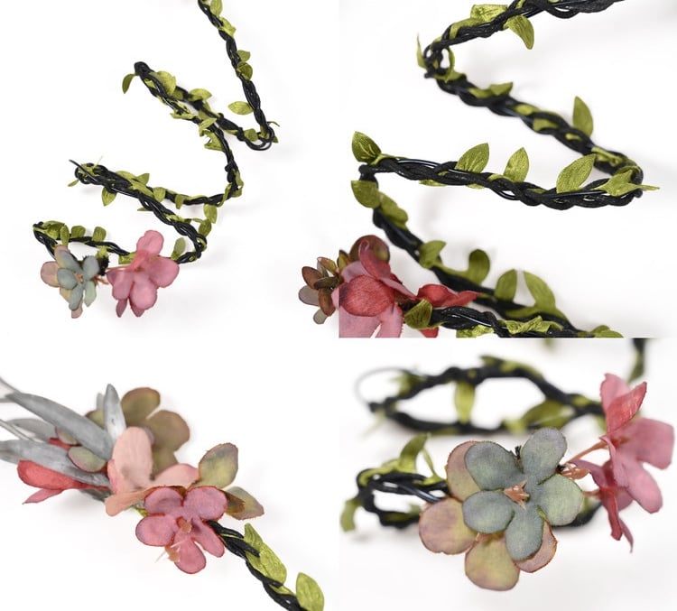 Bracelets de vignes vertes féeriques florales