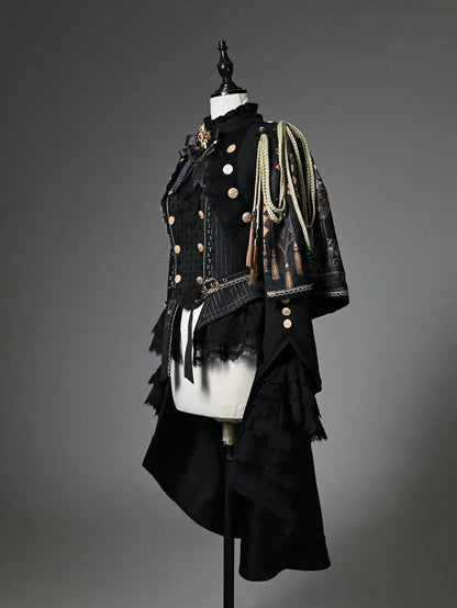 Fashion Black Sleeves Outfit Top Lolita - Long Knight + Ouji