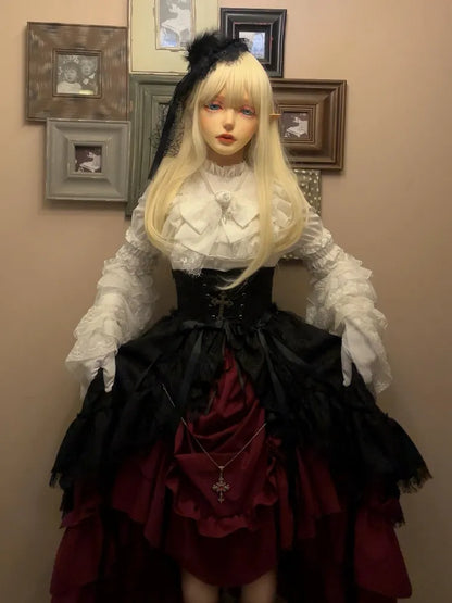 Lolita Under Gothic Red Skirt Drawstring