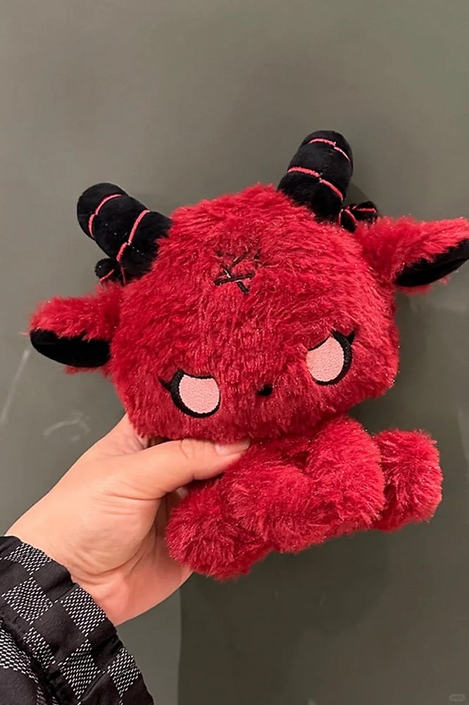 Red Gothic Evil Goat Plushie