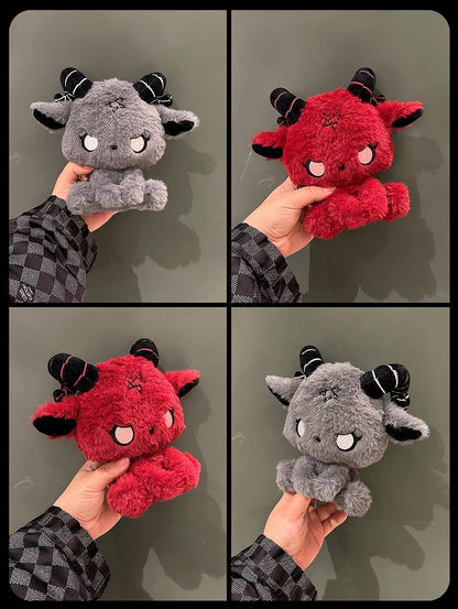 Red Gothic Evil Goat Plushie