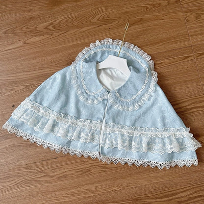 Peter Pink Pan Apricot Black Blue / Collar Cape Red