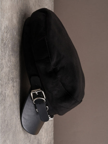 Hut-Stern-Herz-Charme mit schwarzer Design-Schnalle, Gothic-Barettkette