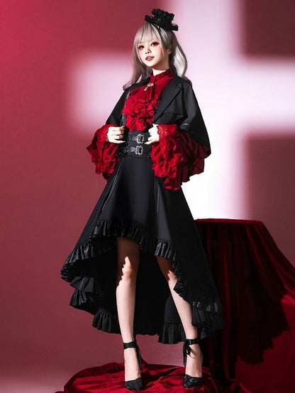 Black Blazer Collar Ouji Lolita Cape