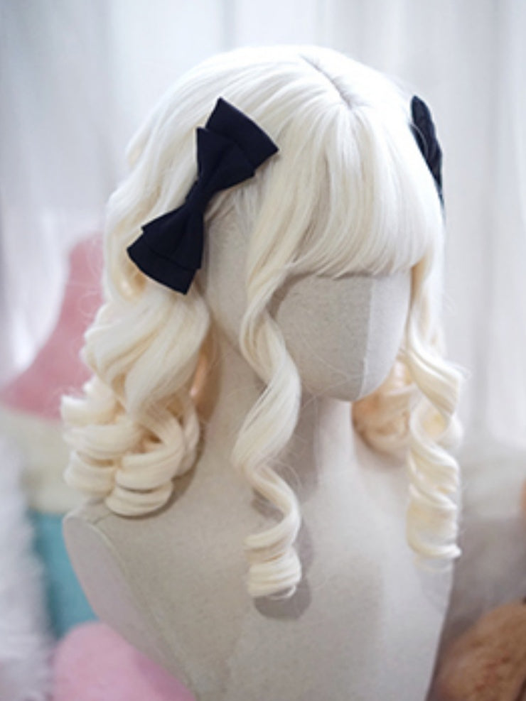 Blonde/Brown/Black/White/Red Above Bust Length Roman Curly Wig With Full Bangs