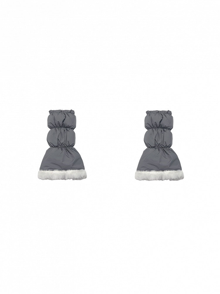 Jambières chaudes et moelleuses grises/blanches/noires