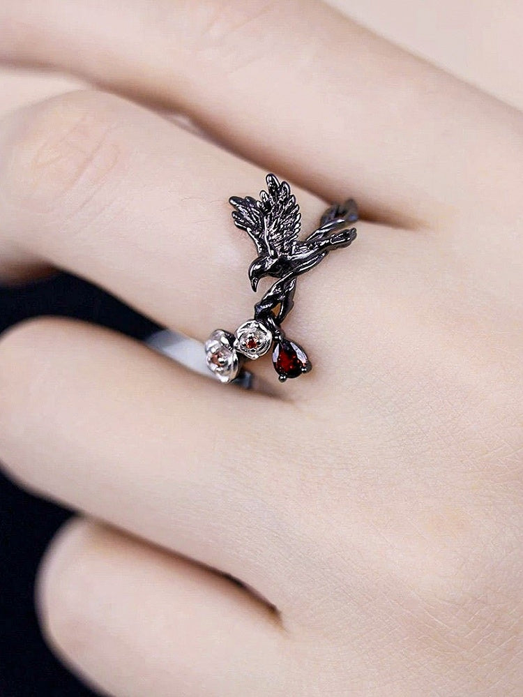 7 Raven Options Ring Gothic Design