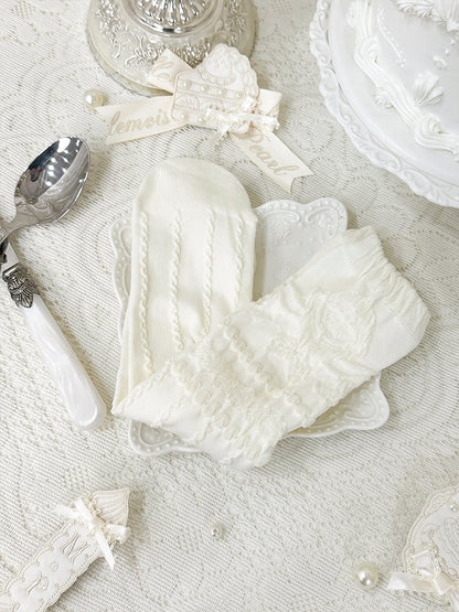 Cotton Socks Creamy White