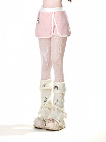 Charm Skort with Free Slit Glamorous Pink A-Line
