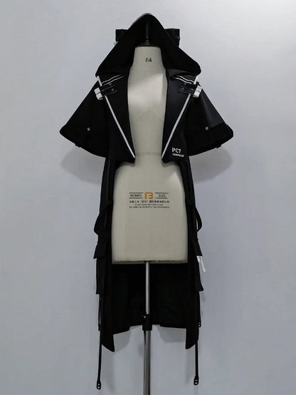 Hooded Cat Black Ears Ouji Coat Techwear Fashion Cyberpunk