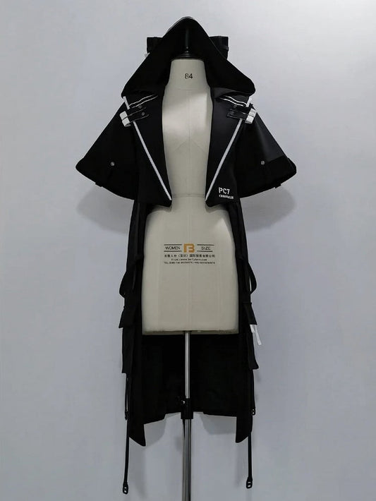 Hooded Cat Black Ears Ouji Coat Techwear Fashion Cyberpunk