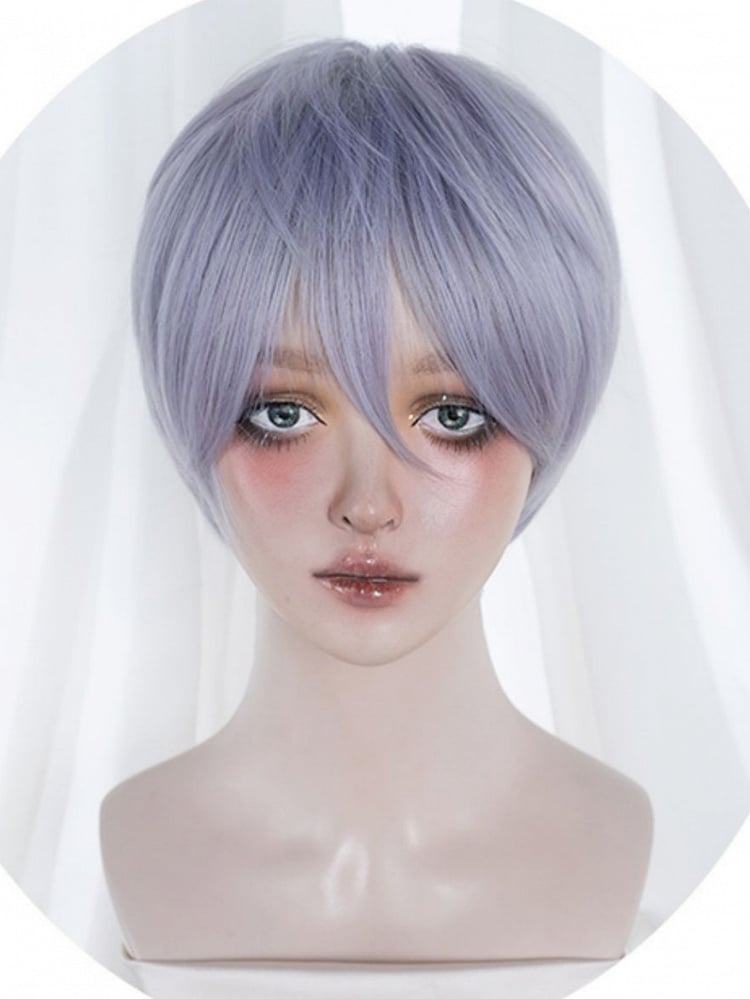Purple-blue Ombre 28CM  Ouji Short Wig