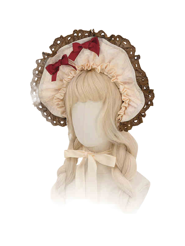 Green Pink Lolita / Apricot Bonnet