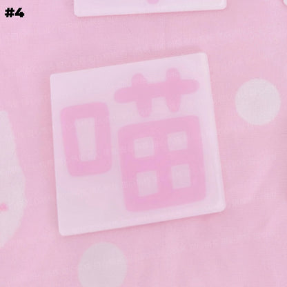 Barrette à cheveux carrée rose kawaii