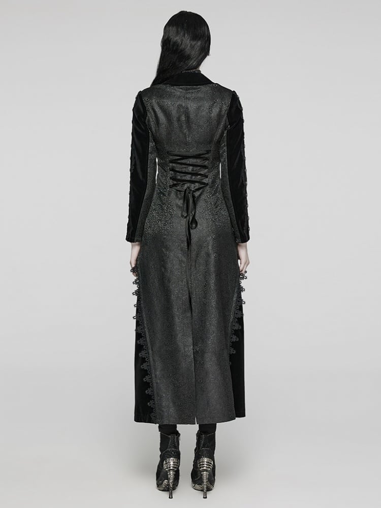 Black Gothic Gorgeous Countenance Long Coat