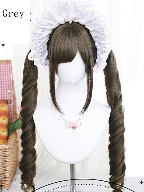 Wavy Pink/Black/Dark With Wigs Brown/Light Brown/Grey/Blonde Long
