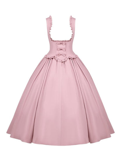 Bust Dress Edge Pink Under Scalloped Jumper Skirt Ruffle Lolita Trimming Classic Elegant