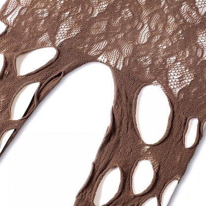 Black / White / Gray / Brown Cutout Fishnet Tights