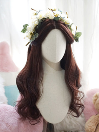 Dark Brown Long Wavy Wig